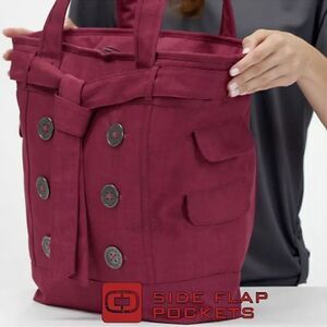 OGIO Burgundy Ladies Function Fashionable Hampton’s Padded Laptop Tote Bag